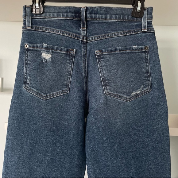 Yoga Jeans High-waisted Medium Blue Tapered Leg Mildly Distressed Jeans - Picture 5 of 12